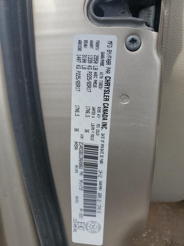 2013 Dodge Grand Caravan Se VIN: 2C4RDGBG1DR609883 Lot: 92434685