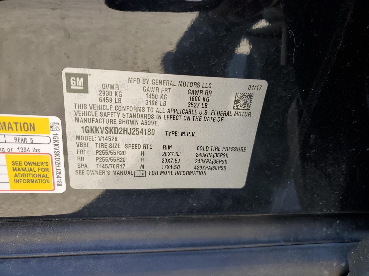 2017 GMC Acadia Limited Slt-2 VIN: 1GKKVSKD2HJ254180 Lot: 92437205