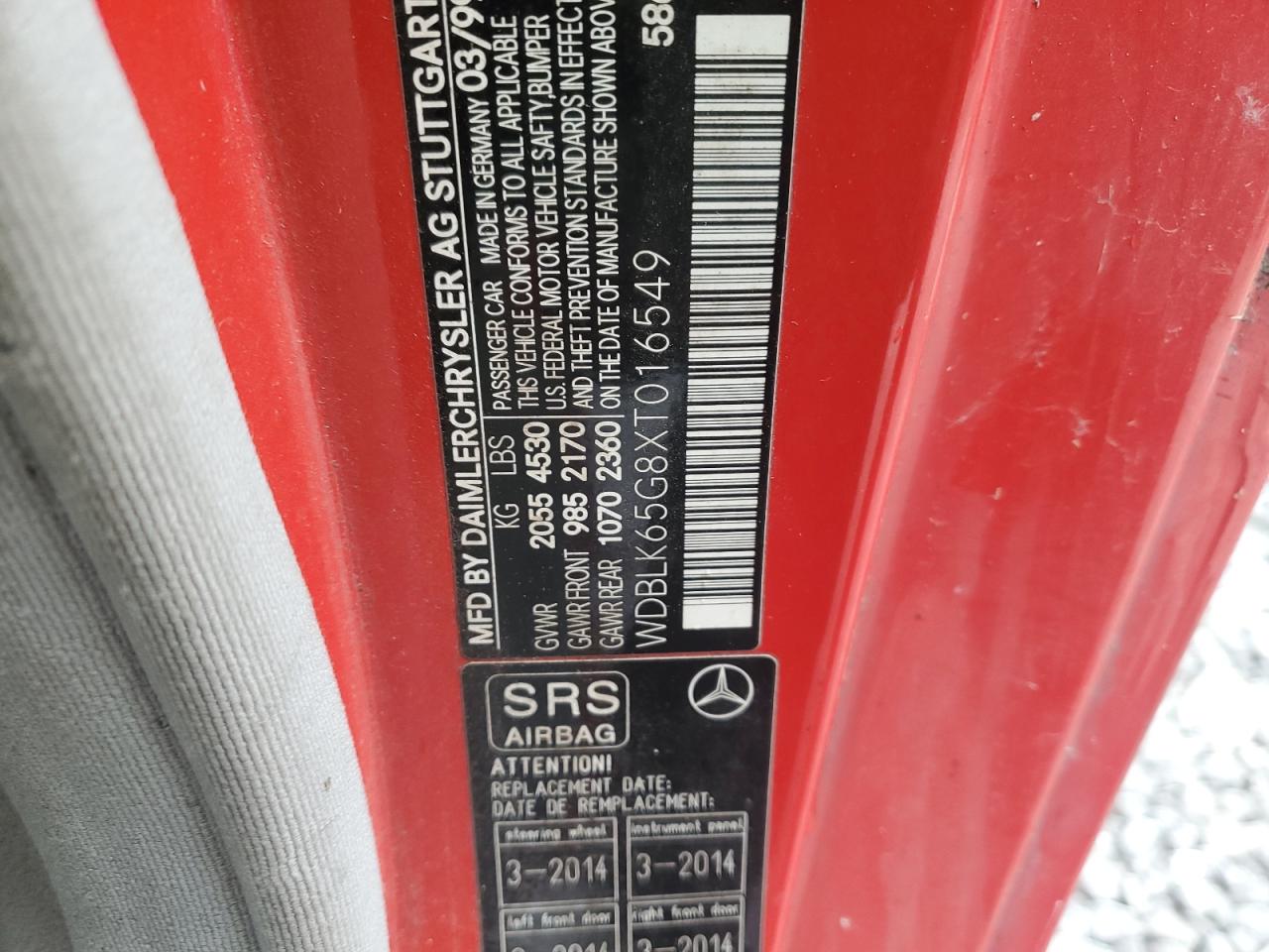 1999 Mercedes-Benz Clk 320 VIN: WDBLK65G8XT016549 Lot: 93584565