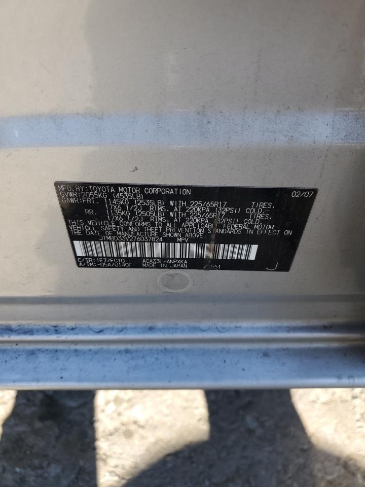 2007 Toyota Rav4 VIN: JTMBD33V276037824 Lot: 90517105