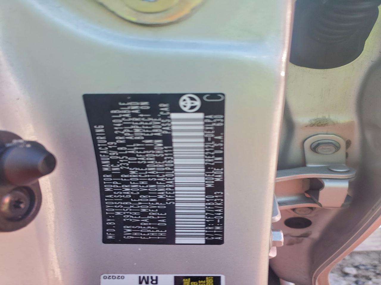 2020 Toyota Corolla Le VIN: 5YFEPRAE0LP063111 Lot: 92910945