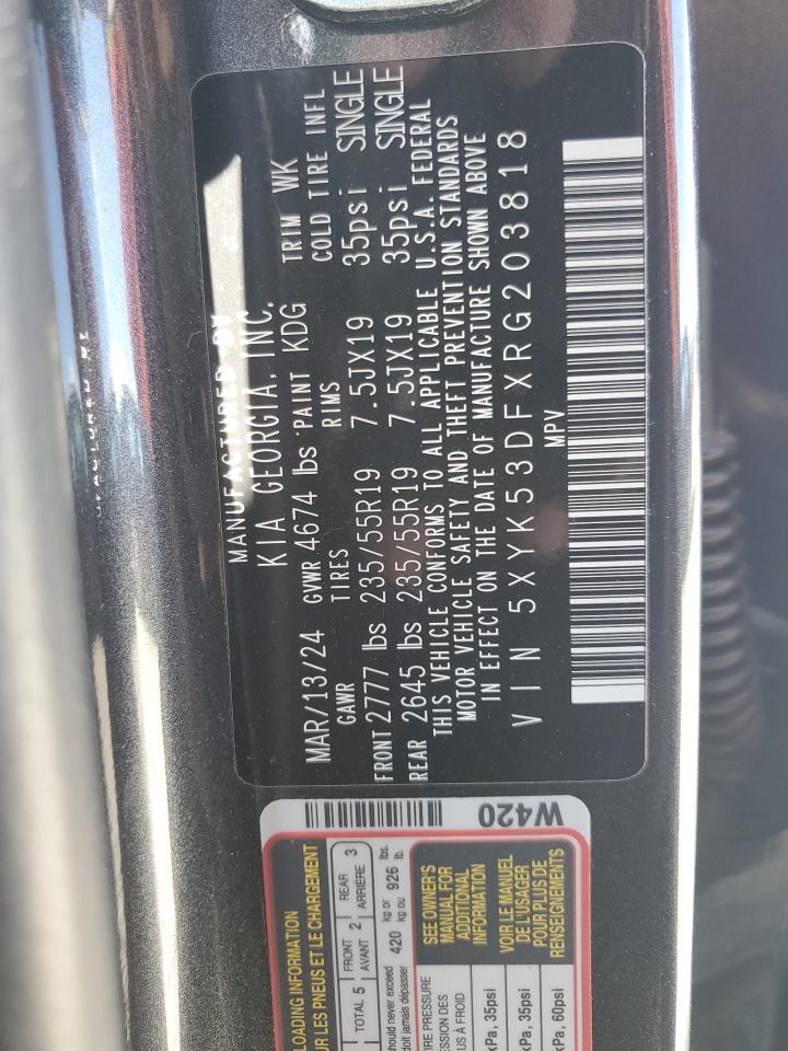 2024 Kia Sportage Sx Prestige VIN: 5XYK53DFXRG203818 Lot: 92846585