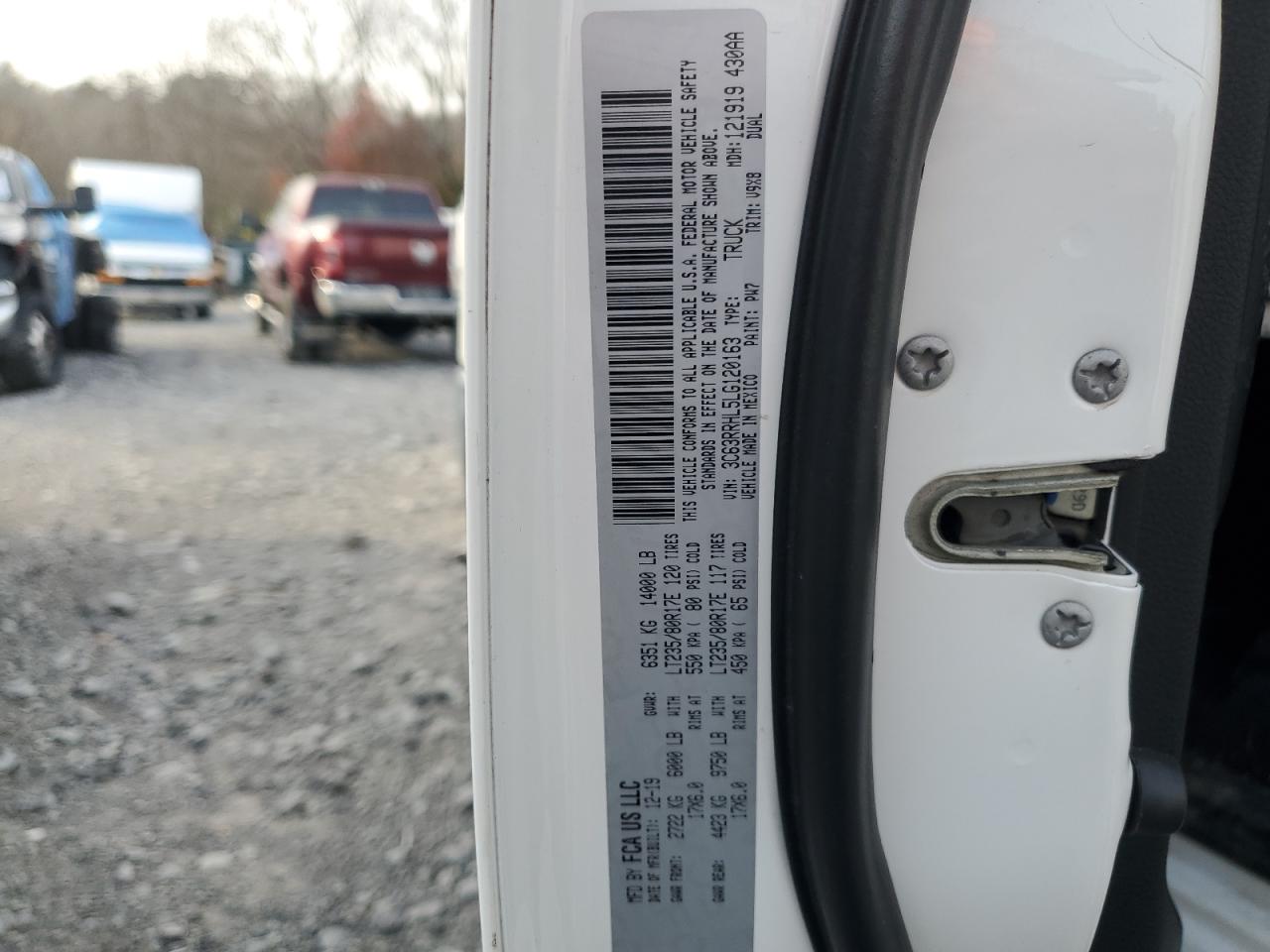 2020 Ram 3500 Big Horn VIN: 3C63RRHL5LG120163 Lot: 93892065