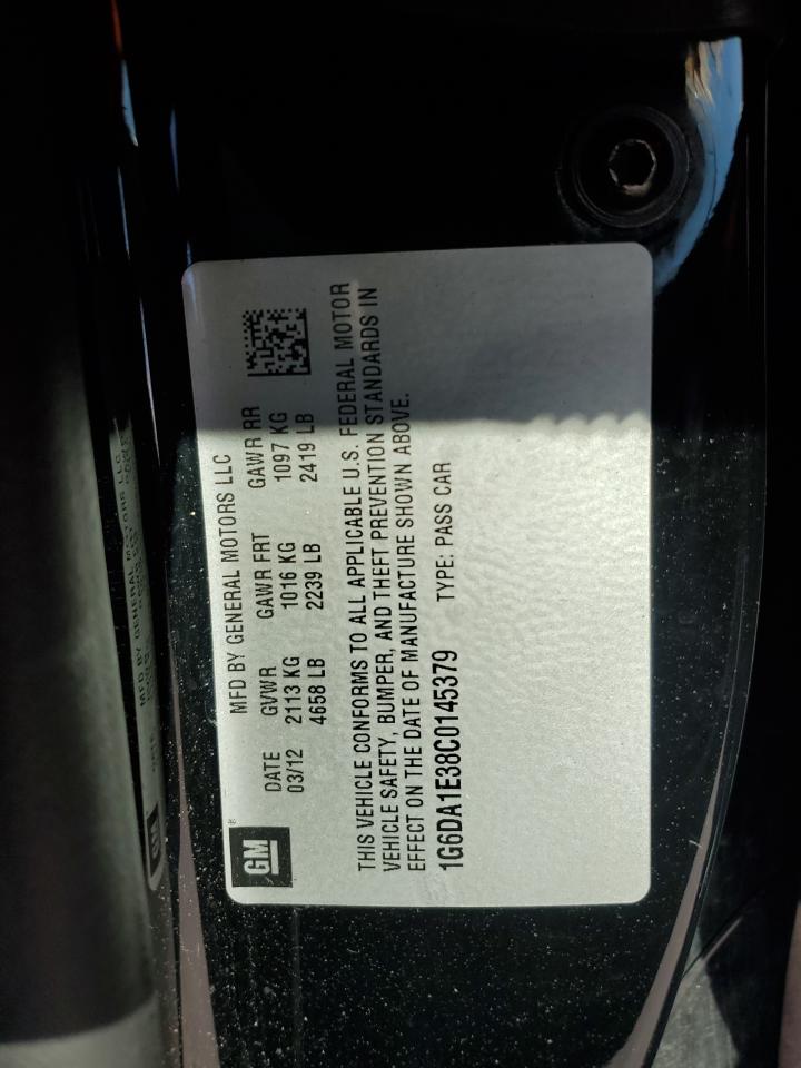 2012 Cadillac Cts VIN: 1G6DA1E38C0145379 Lot: 91539645