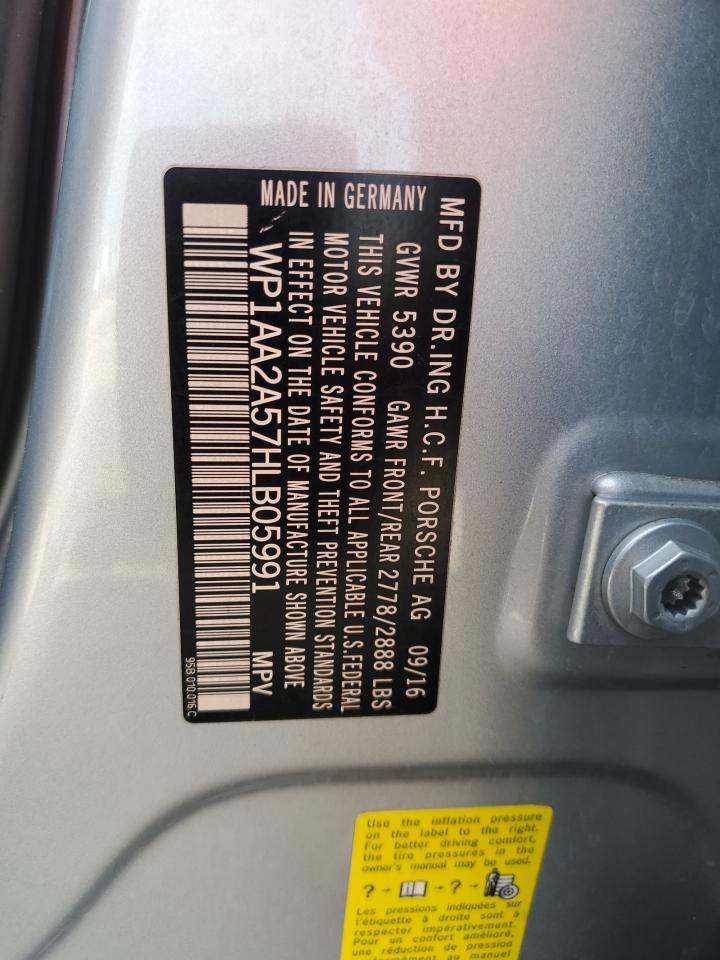 2017 Porsche Macan VIN: WP1AA2A57HLB05991 Lot: 92061955