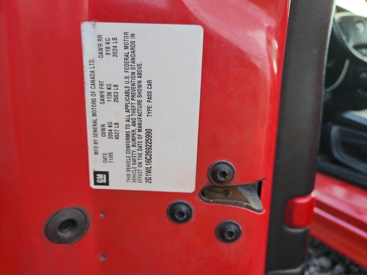 2006 Chevrolet Monte Carlo Ss VIN: 2G1WL16C269225990 Lot: 92360245