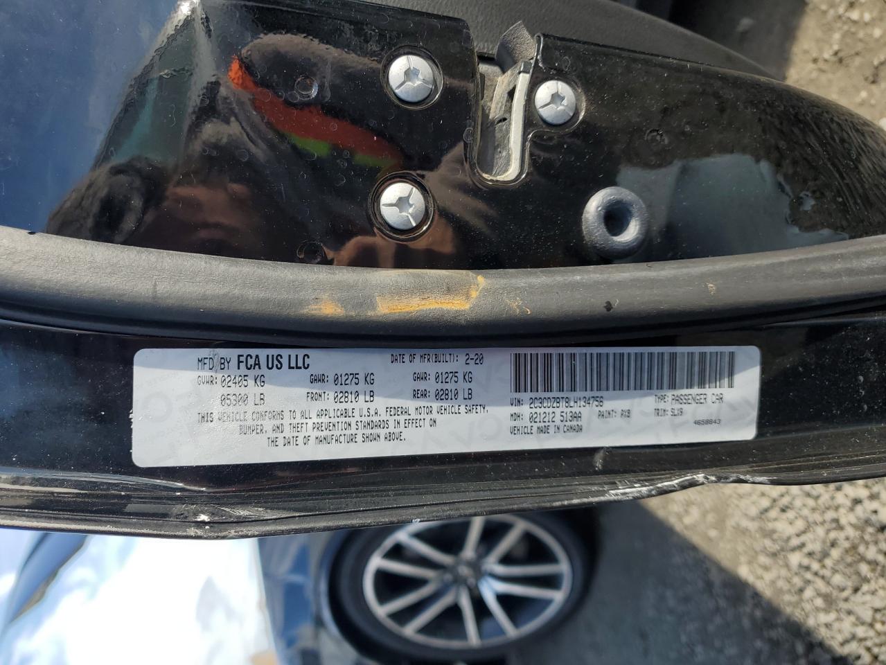 2020 Dodge Challenger R/T VIN: 2C3CDZBT8LH134756 Lot: 91681975