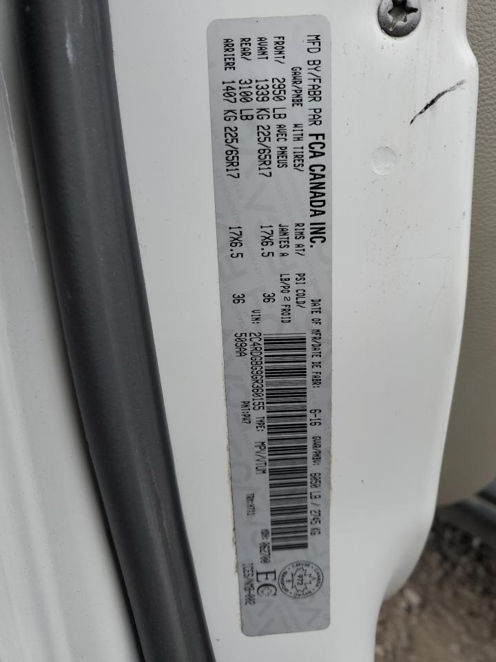 2016 Dodge Grand Caravan Se VIN: 2C4RDGBG9GR360155 Lot: 90032465