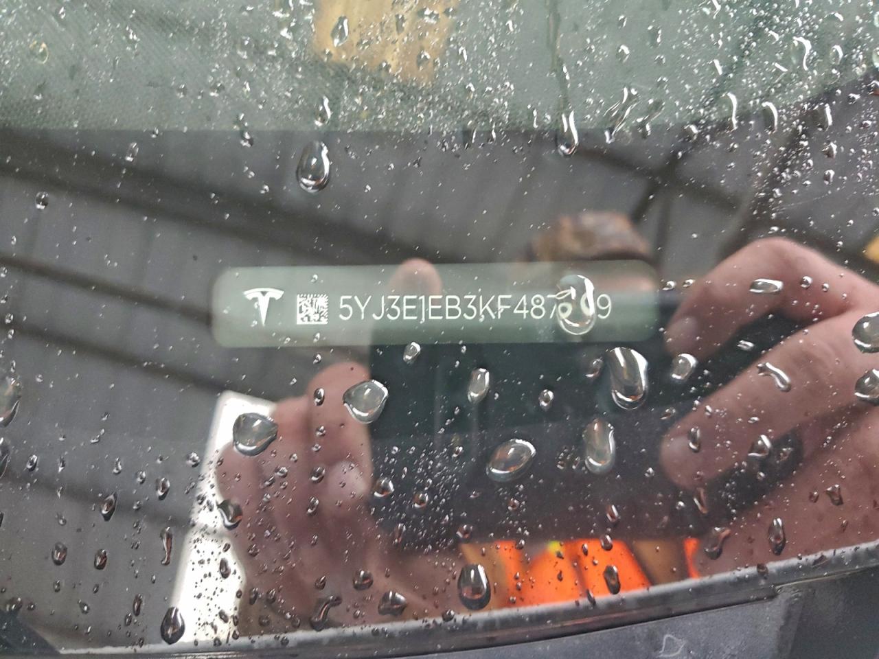 2019 Tesla Model 3 VIN: 5YJ3E1EB3KF487309 Lot: 93336125