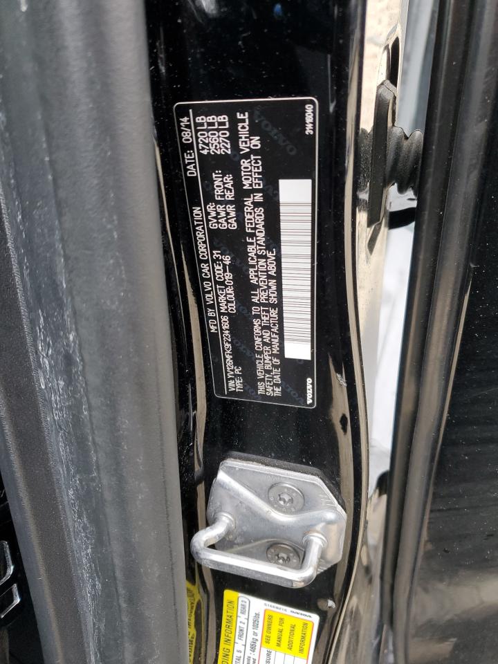 2015 Volvo S60 Premier VIN: YV126MFK9F2341606 Lot: 93180165