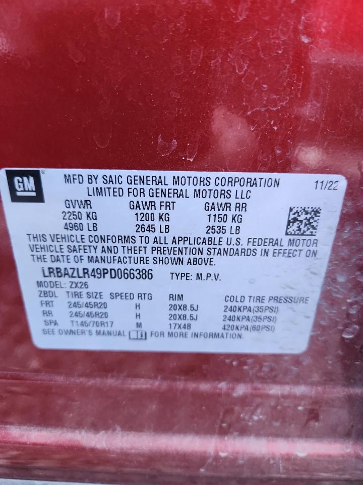 2023 Buick Envision Preferred VIN: LRBAZLR49PD066386 Lot: 92031635