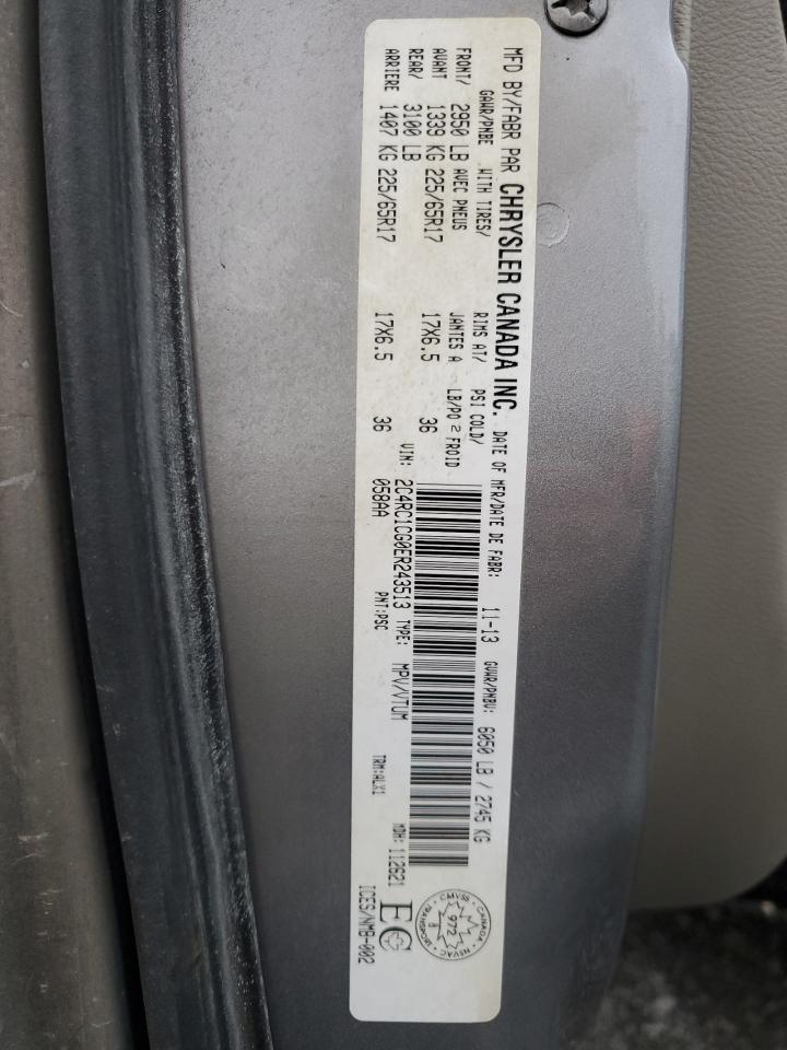 2014 Chrysler Town & Country Touring L VIN: 2C4RC1CG0ER243513 Lot: 84191145