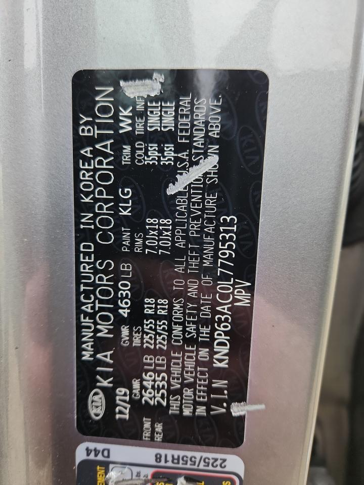 2020 Kia Sportage S VIN: KNDP63AC0L7795313 Lot: 93365455