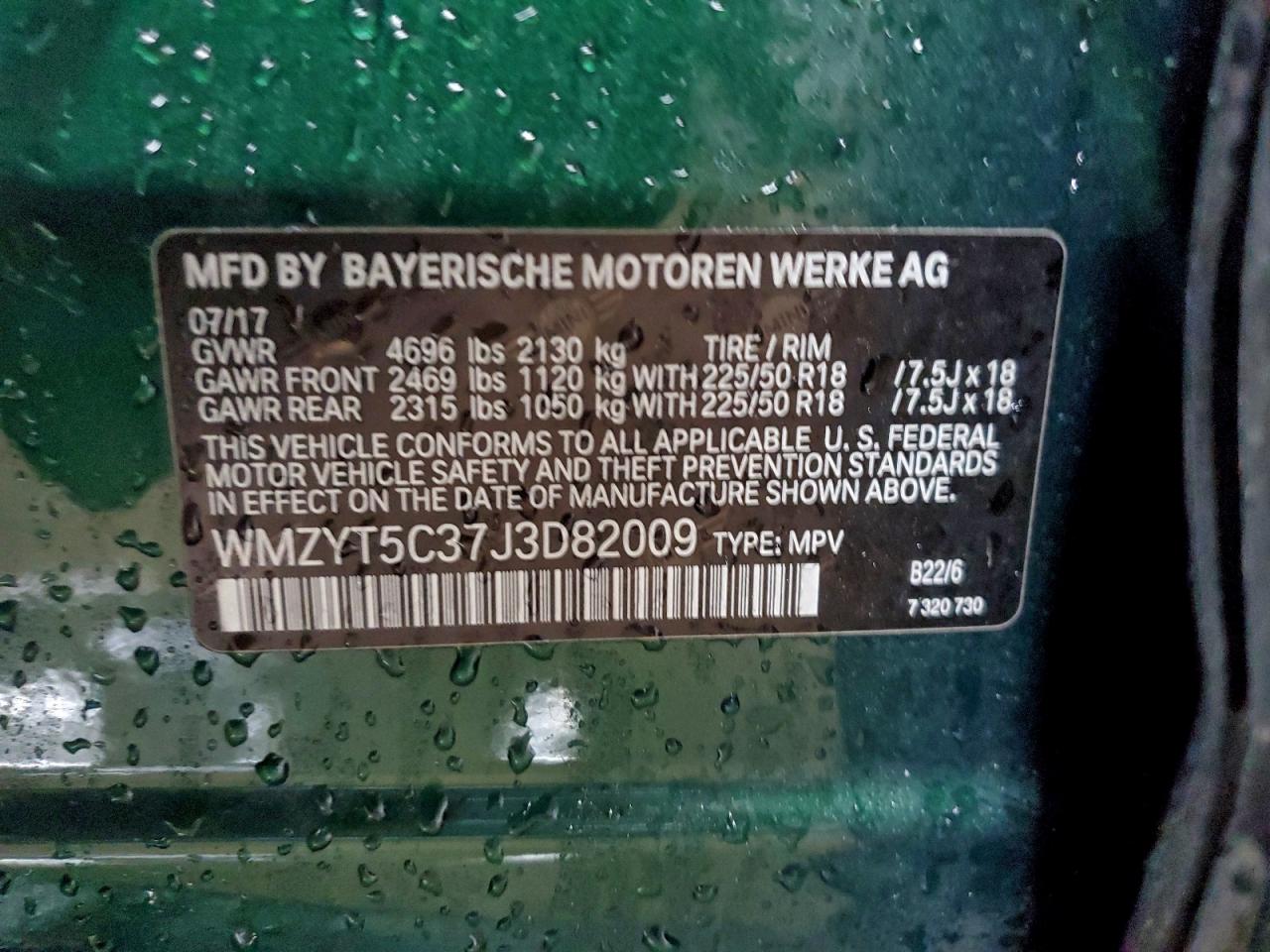 2018 Mini Cooper S Countryman All4 VIN: WMZYT5C37J3D82009 Lot: 93629535