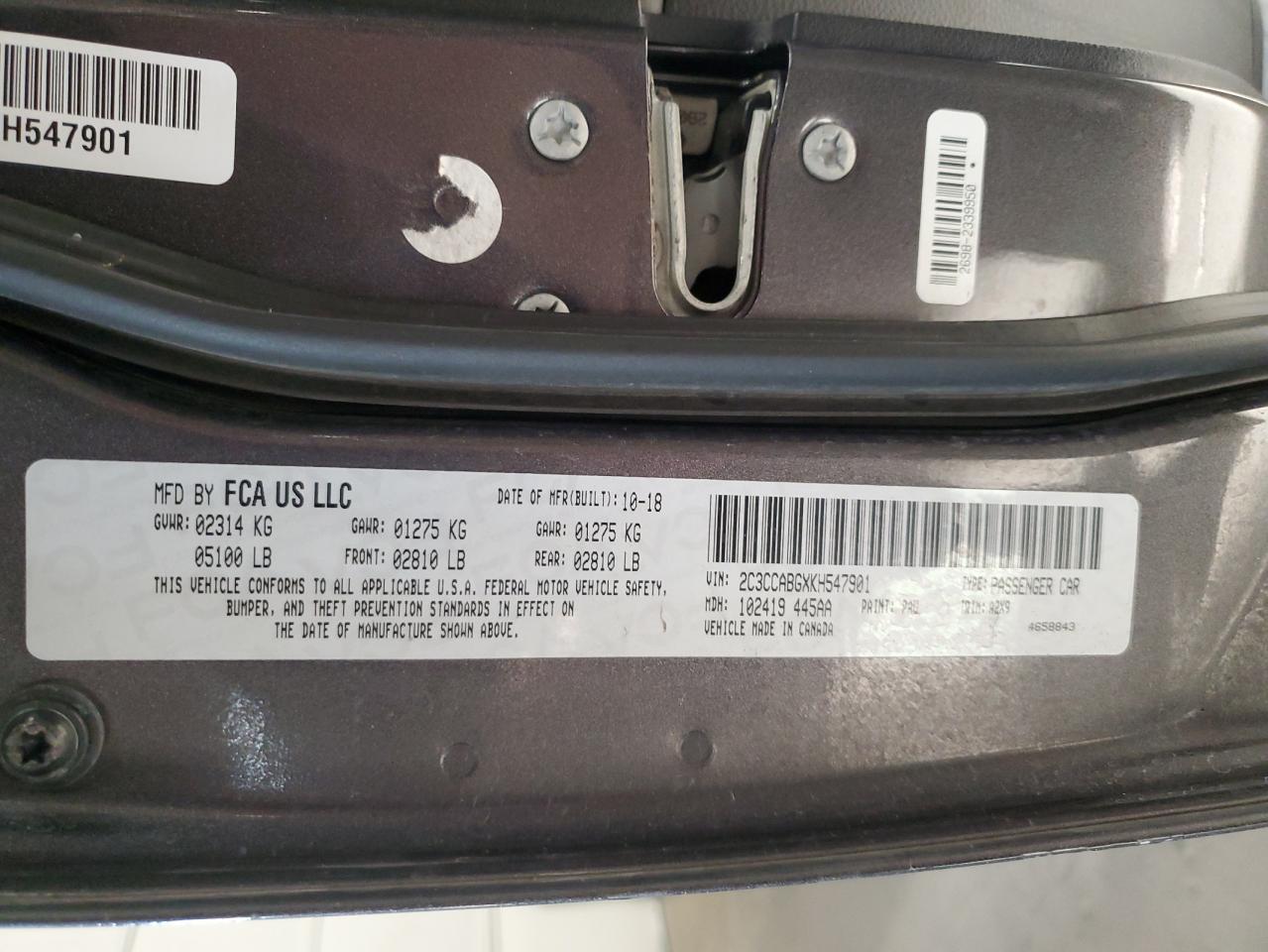 2019 Chrysler 300 S VIN: 2C3CCABGXKH547901 Lot: 90719525