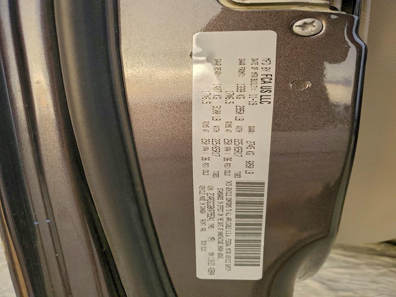 2019 Dodge Grand Caravan Sxt VIN: 2C4RDGCG8KR795241 Lot: 93882785