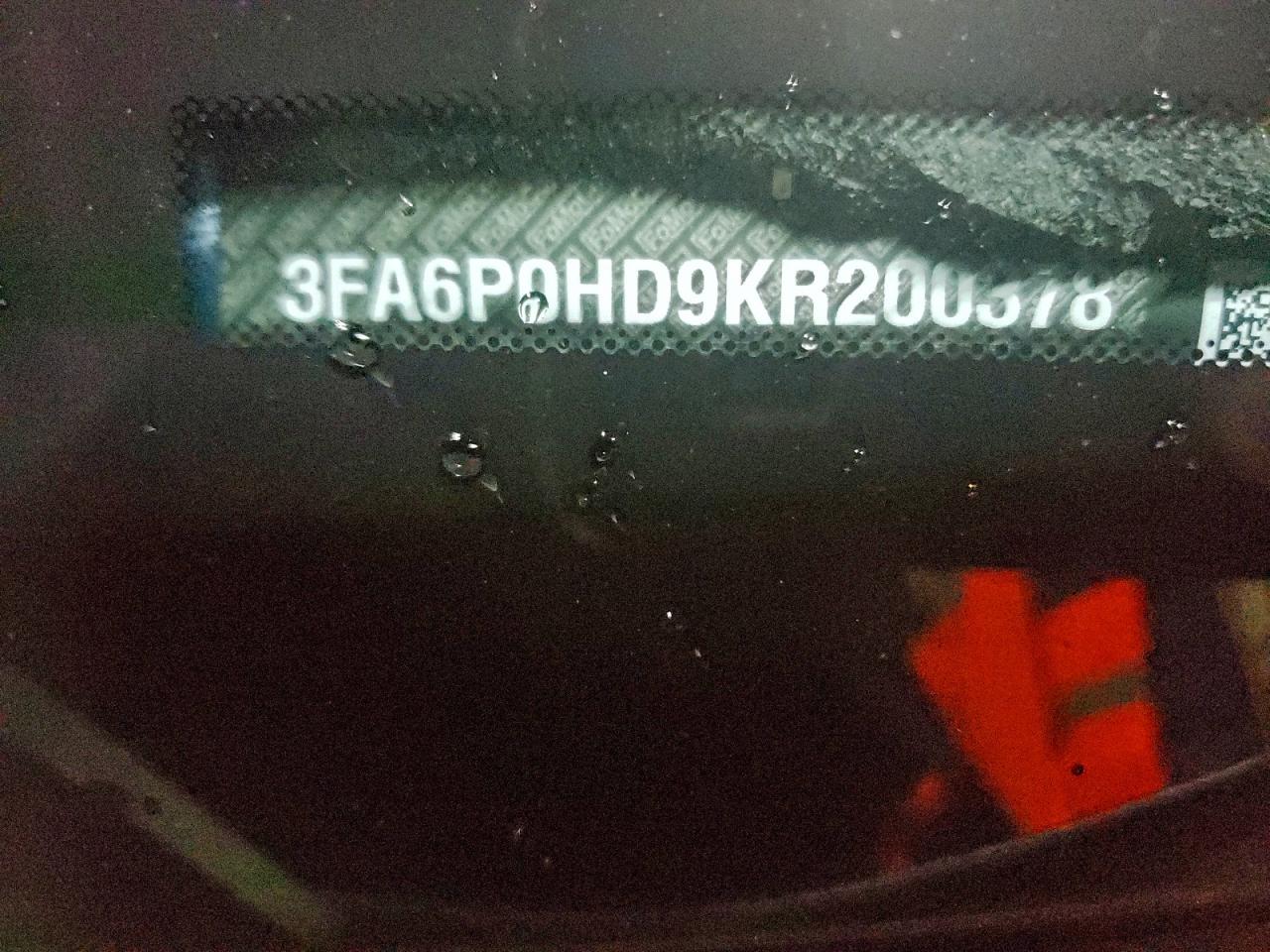 2019 Ford Fusion Se VIN: 3FA6P0HD9KR200378 Lot: 94384985