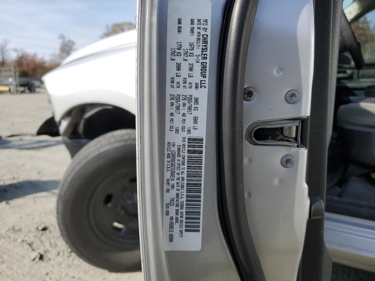 2014 Ram 1500 St VIN: 1C6RR6KG6ES350214 Lot: 82710245