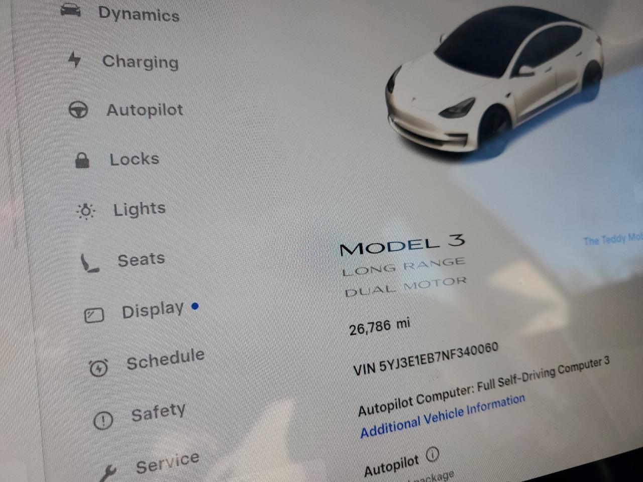 2022 Tesla Model 3 VIN: 5YJ3E1EB7NF340060 Lot: 93306945