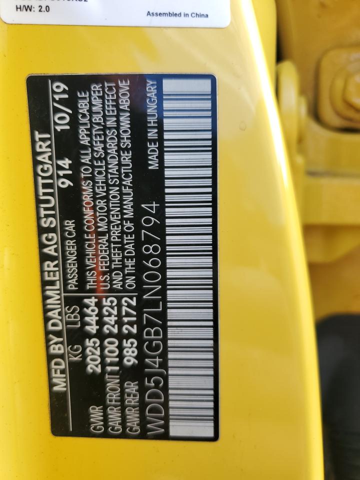 2020 Mercedes-Benz Cla 250 VIN: WDD5J4GB7LN068794 Lot: 91469185