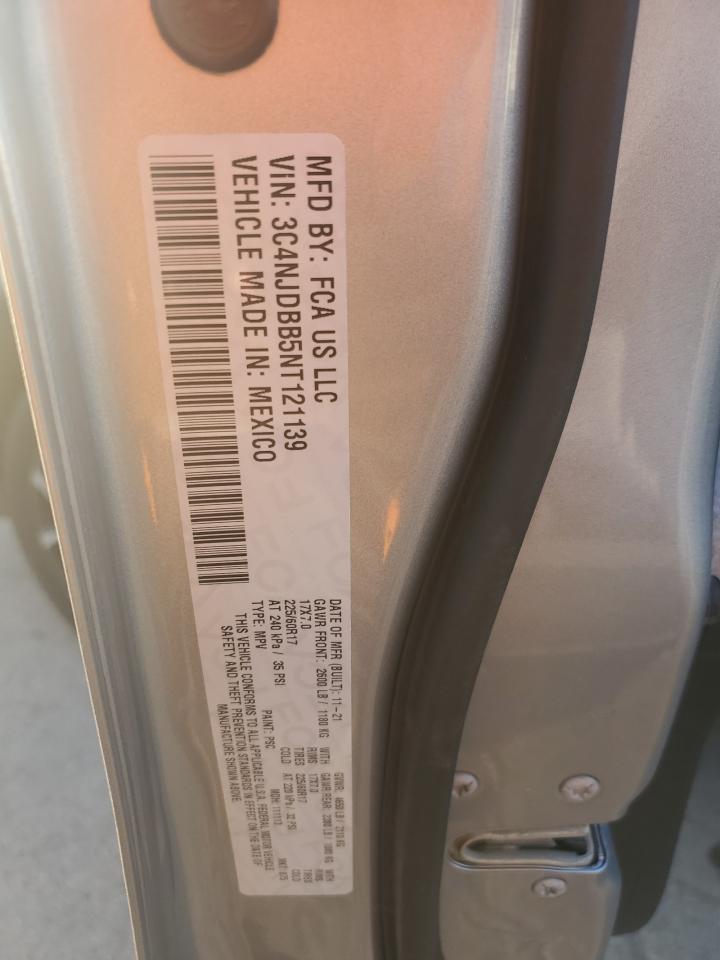 2022 Jeep Compass Latitude VIN: 3C4NJDBB5NT121139 Lot: 93012815