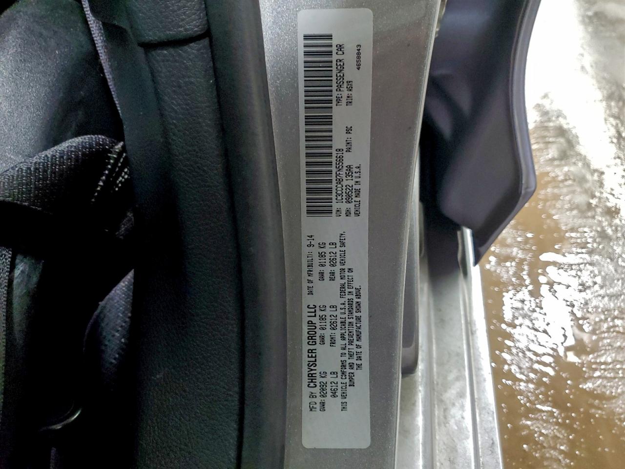 2015 Chrysler 200 Limited VIN: 1C3CCCAB7FN556618 Lot: 94276485