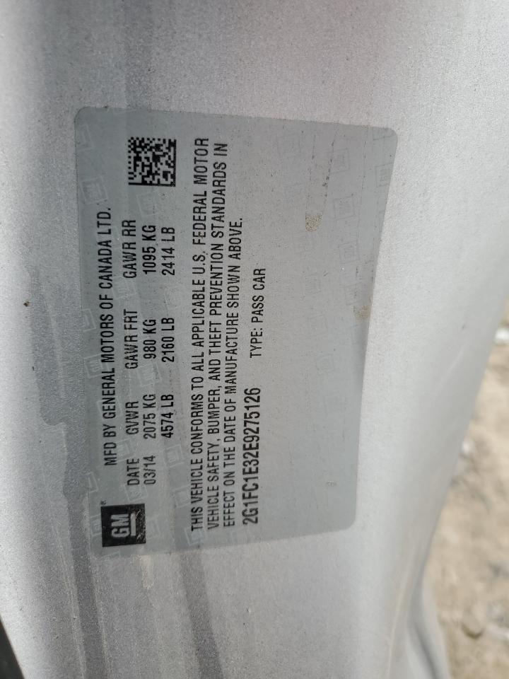 2014 Chevrolet Camaro Lt VIN: 2G1FC1E32E9275126 Lot: 93763975