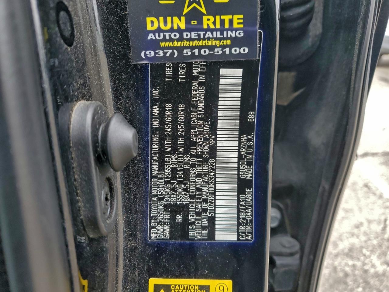 2019 Toyota Highlander Le VIN: 5TDZZRFH0KS347228 Lot: 94335165