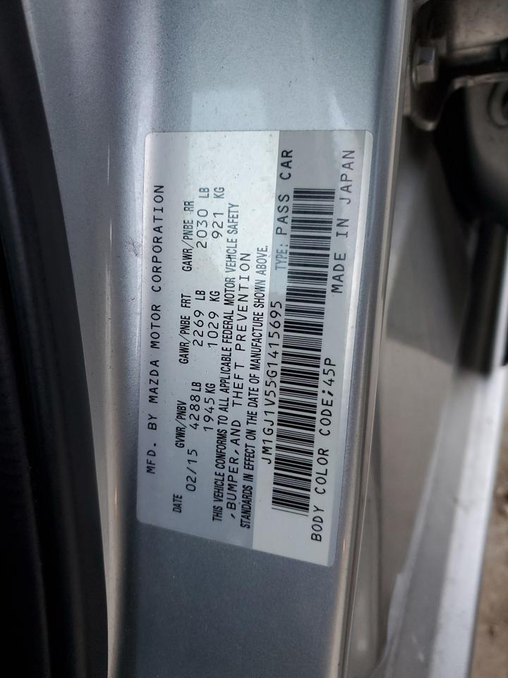 2016 Mazda 6 Touring VIN: JM1GJ1V55G1415695 Lot: 92528815