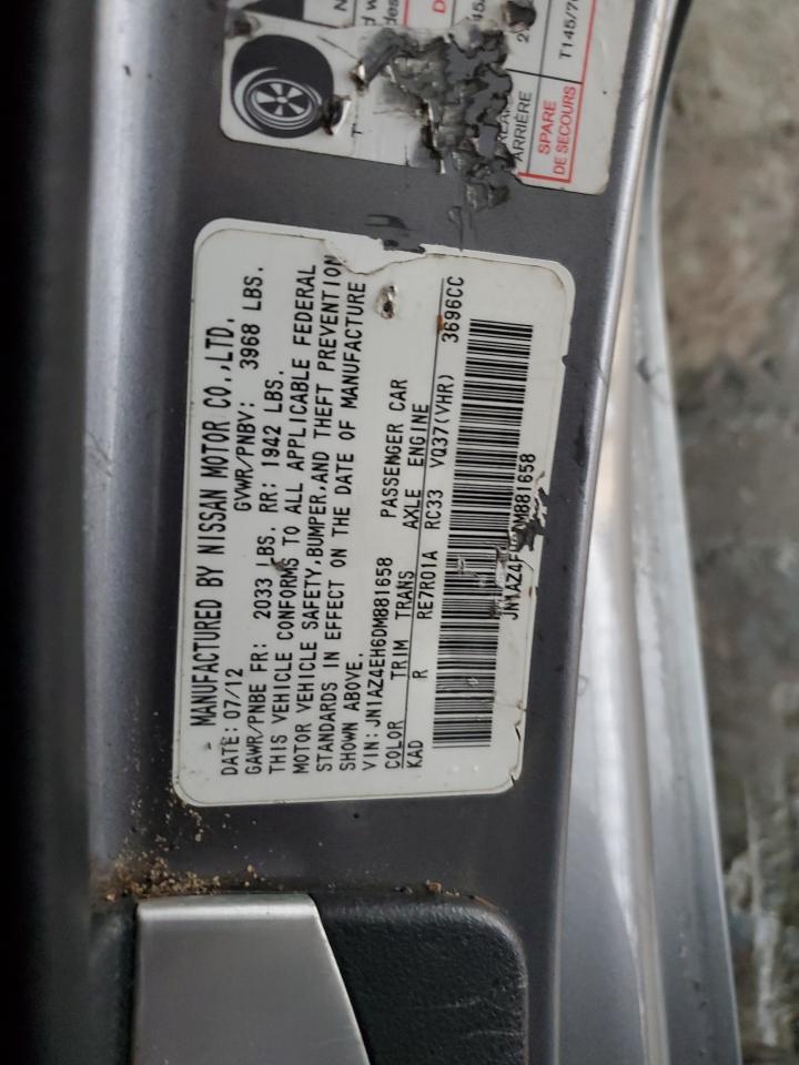 2013 Nissan 370Z Base VIN: JN1AZ4EH6DM881658 Lot: 91835295