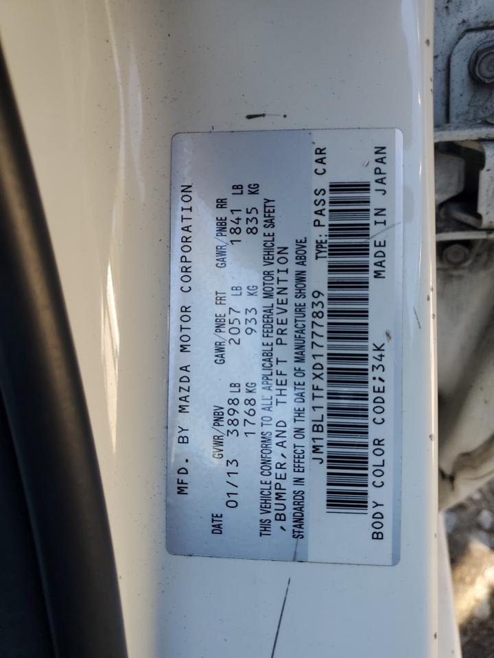 2013 Mazda 3 I VIN: JM1BL1TFXD1777839 Lot: 91082365