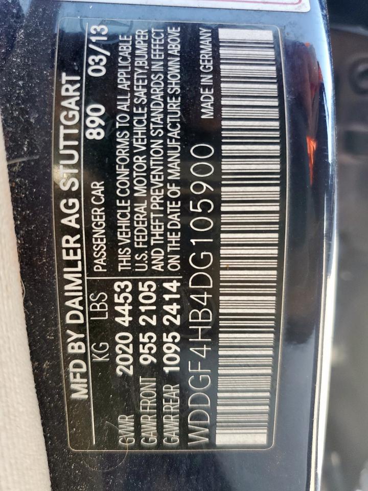 2013 Mercedes-Benz C 250 VIN: WDDGF4HB4DG105900 Lot: 91256065