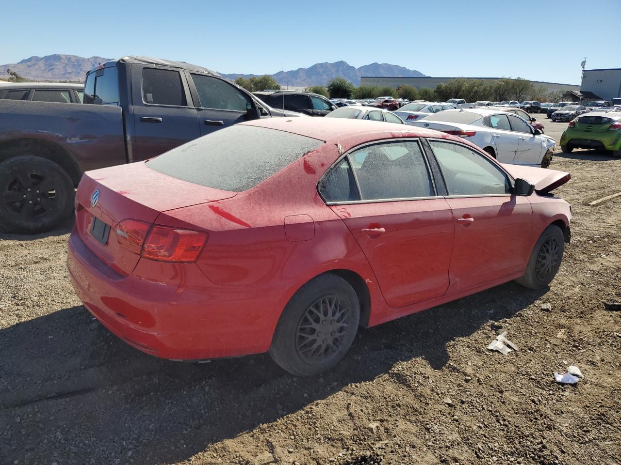 2014 Volkswagen Jetta Base red sedan gasoline 3VW2K7AJ6EM235619 photo #4