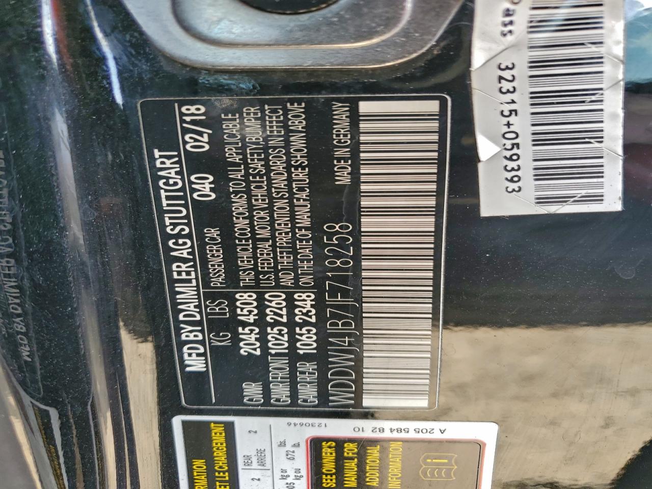 2018 Mercedes-Benz C 300 VIN: WDDWJ4JB7JF718258 Lot: 94268865