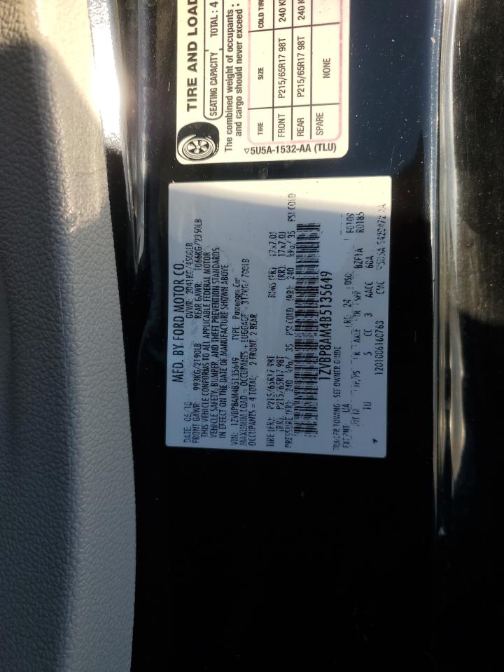 2011 Ford Mustang VIN: 1ZVBP8AM4B5135649 Lot: 92935585