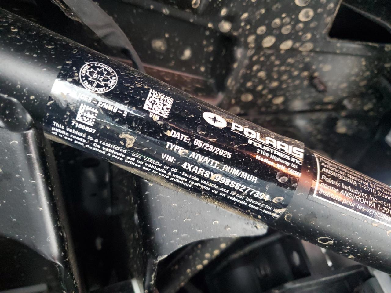 2025 Polaris Ranger Crew Xp 1000 Northstar Ultimate VIN: 4XARSY998S8277394 Lot: 93624545