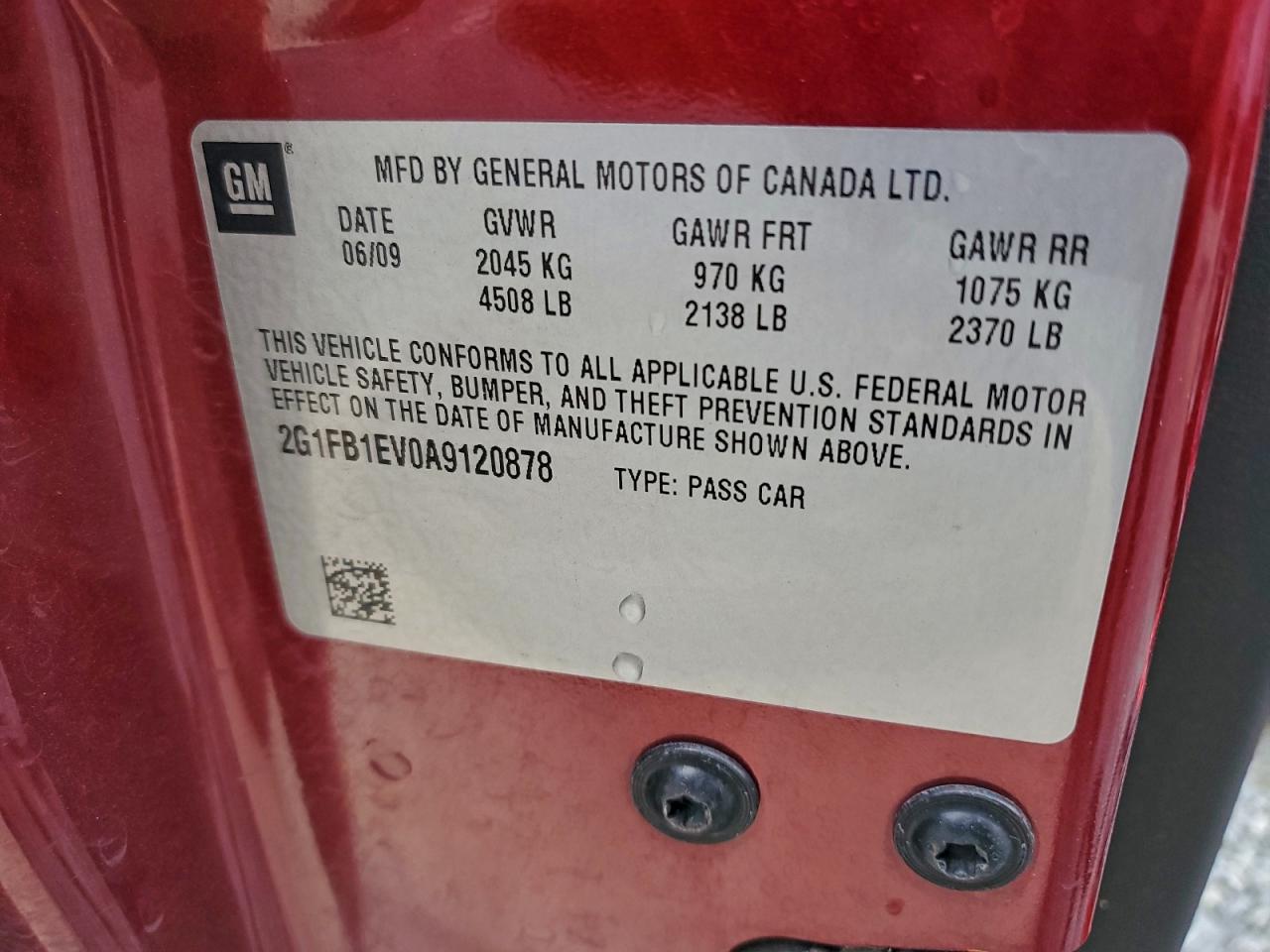 2010 Chevrolet Camaro Lt VIN: 2G1FB1EV0A9120878 Lot: 93923525