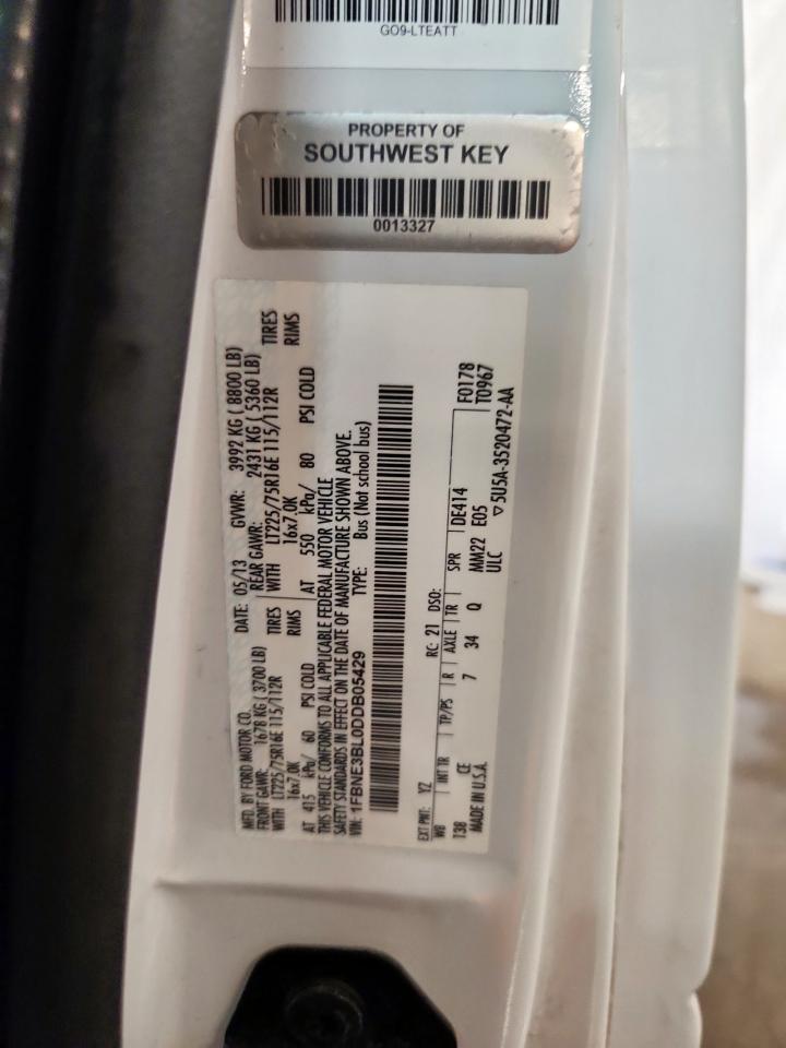 2013 Ford Econoline E350 Super Duty Wagon VIN: 1FBNE3BL0DDB05429 Lot: 92705905