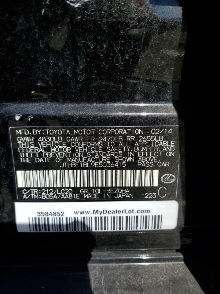 2014 Lexus Gs 350 VIN: JTHBE1BL9E5036415 Lot: 91255955