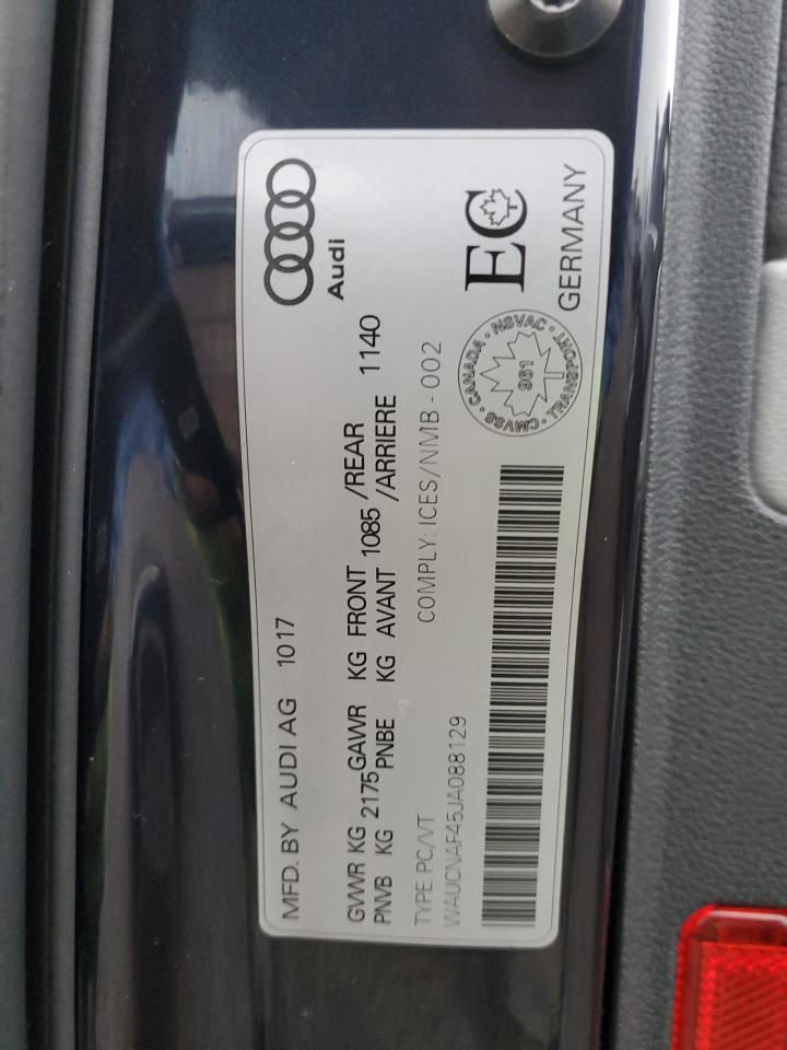 2018 Audi A4 Technik VIN: WAUCNAF45JA088129 Lot: 90577775