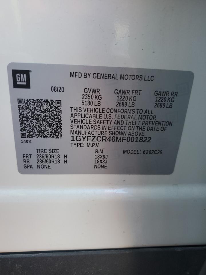 2021 Cadillac Xt4 Premium Luxury VIN: 1GYFZCR46MF001822 Lot: 91112405