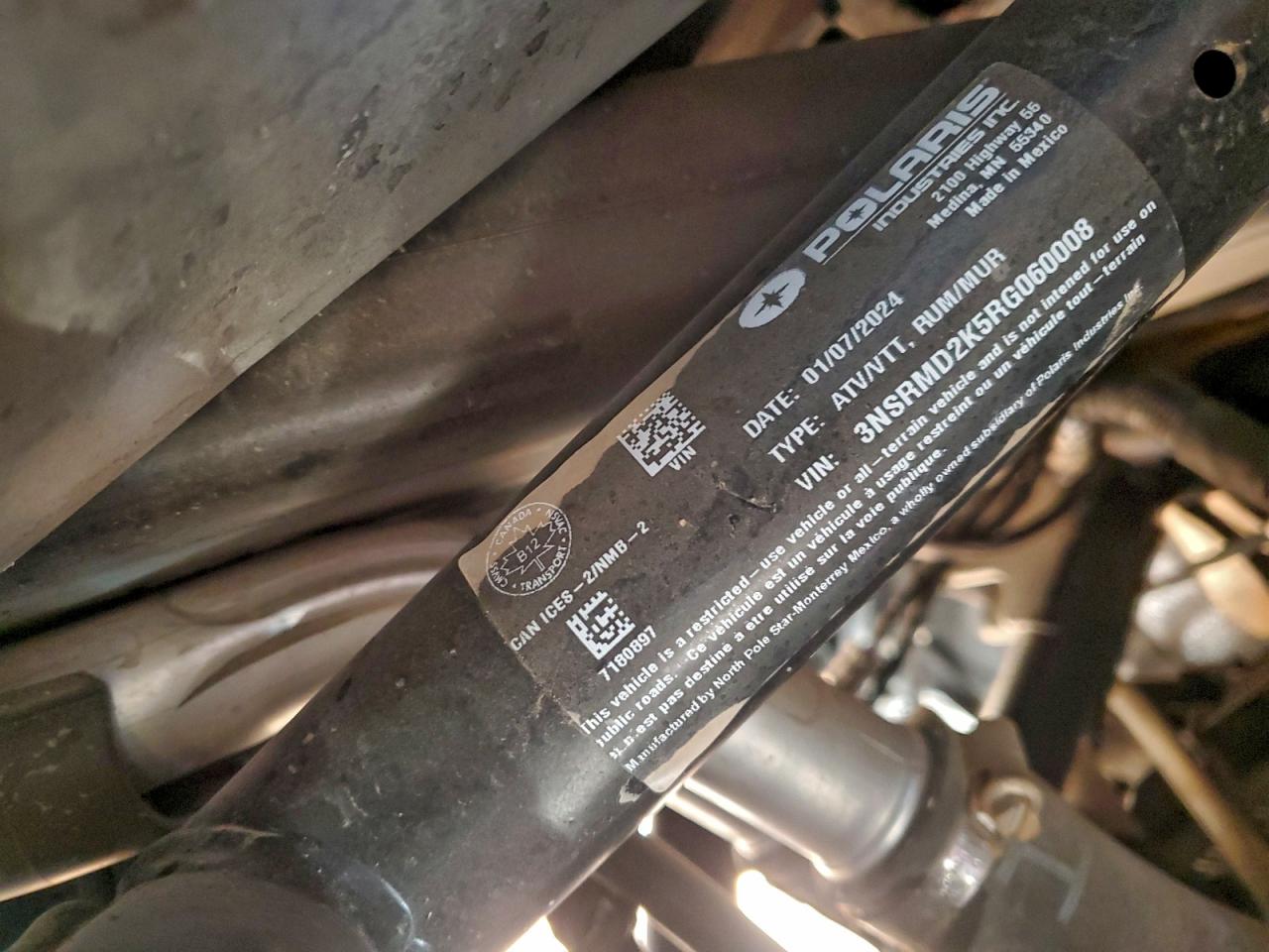 2024 Polaris Rzr Pro R 4 Ultimate VIN: 3NSRMD2K5RG060008 Lot: 94092845