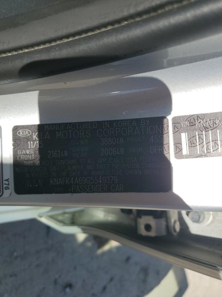 2016 Kia Forte Lx VIN: KNAFK4A69G5549379 Lot: 91326835