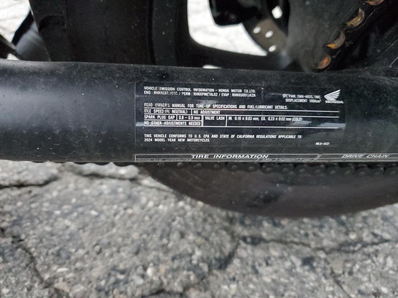 2024 Honda Cmx1100 D VIN: JH2SC8318RK300431 Lot: 93116985