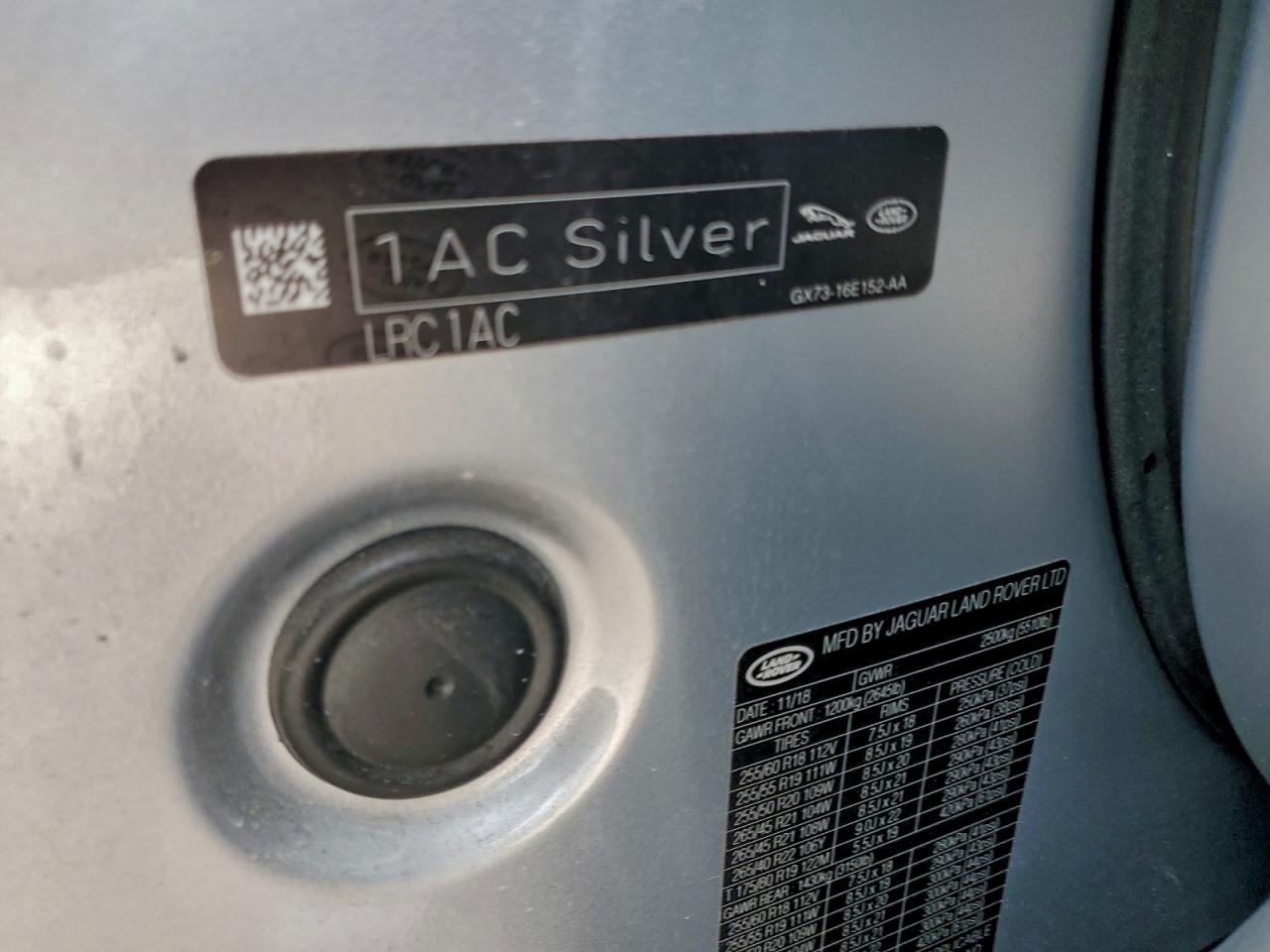 2019 Land Rover Range Rover Velar R-Dynamic Se VIN: SALYL2EX6KA204402 Lot: 93980495