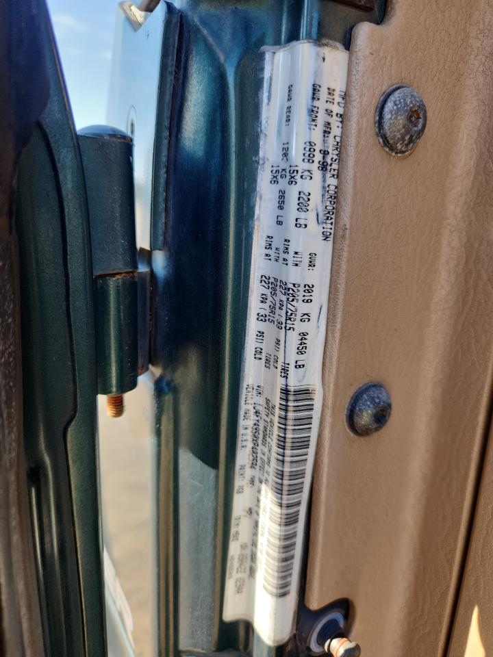 1999 Jeep Wrangler / Tj Sahara VIN: 1J4FY49S0XP402594 Lot: 93293305