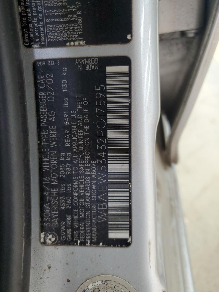 2002 BMW 330 Xi VIN: WBAEW53432PG17595 Lot: 93513615