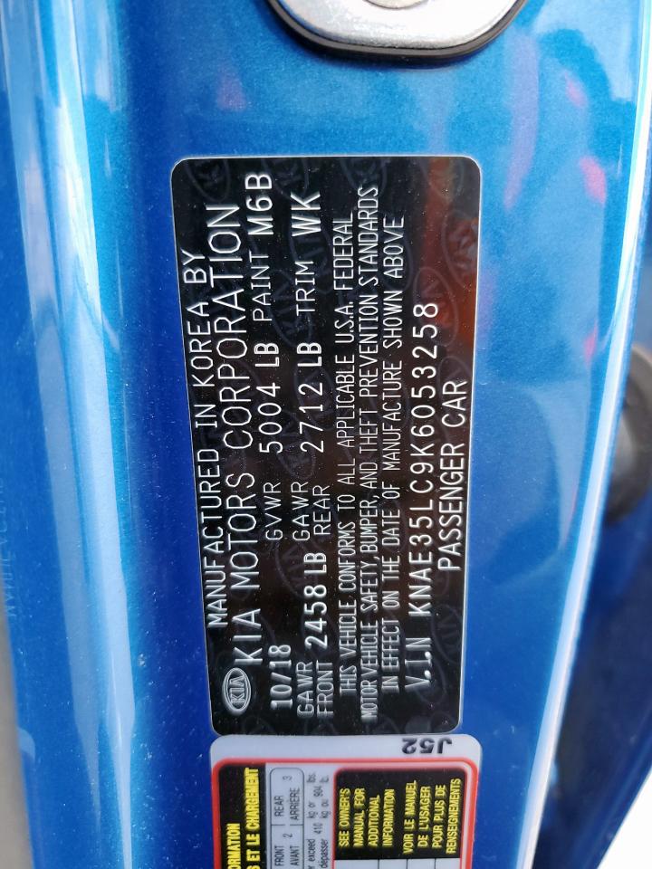 2019 Kia Stinger Gt VIN: KNAE35LC9K6053258 Lot: 93285405