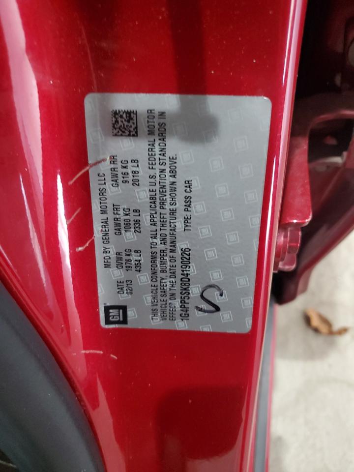 2013 Buick Verano VIN: 1G4PP5SK8D4190226 Lot: 92631035