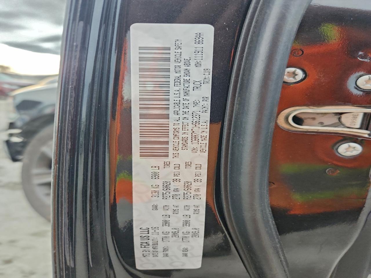 2017 Ram 1500 Sport VIN: 1C6RR7MT1HS612371 Lot: 94087805